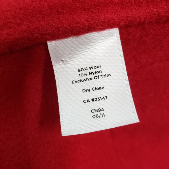 Talbots Red Wool Jacket - Picture 3 of 3